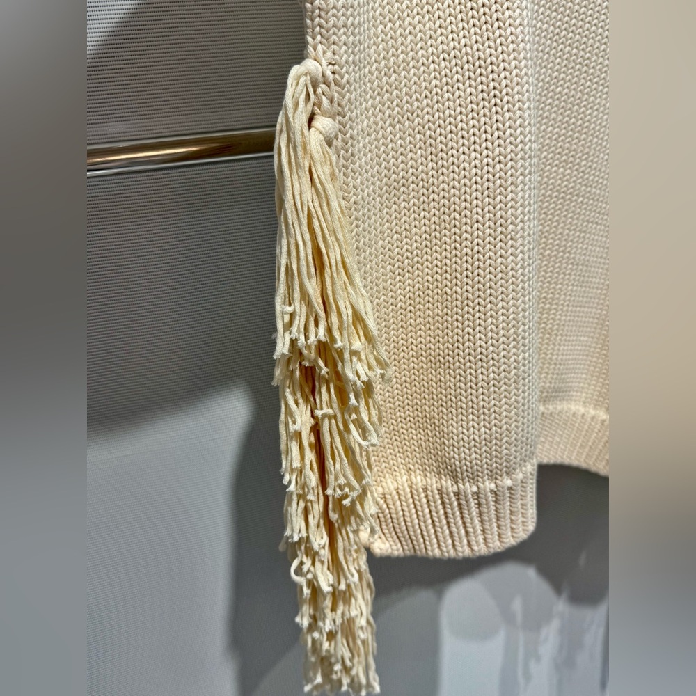 Brand New Never Been worn Young Fabulous & Broke fringe sweater in color cream - Picture 9 of 10